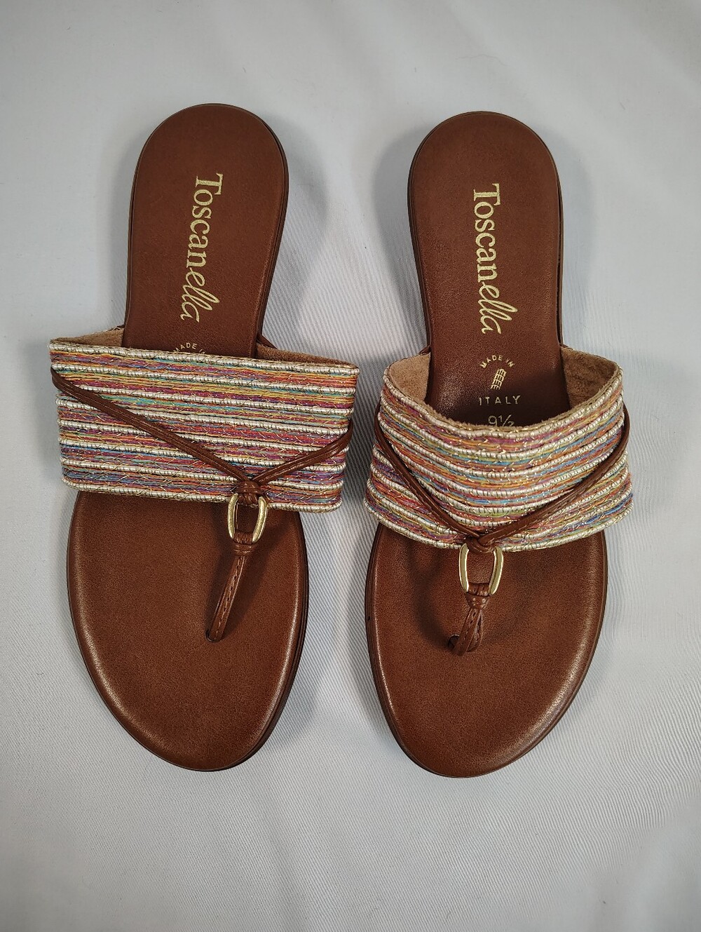 Women's Toscanella Leather Sandals Sz. 9.5